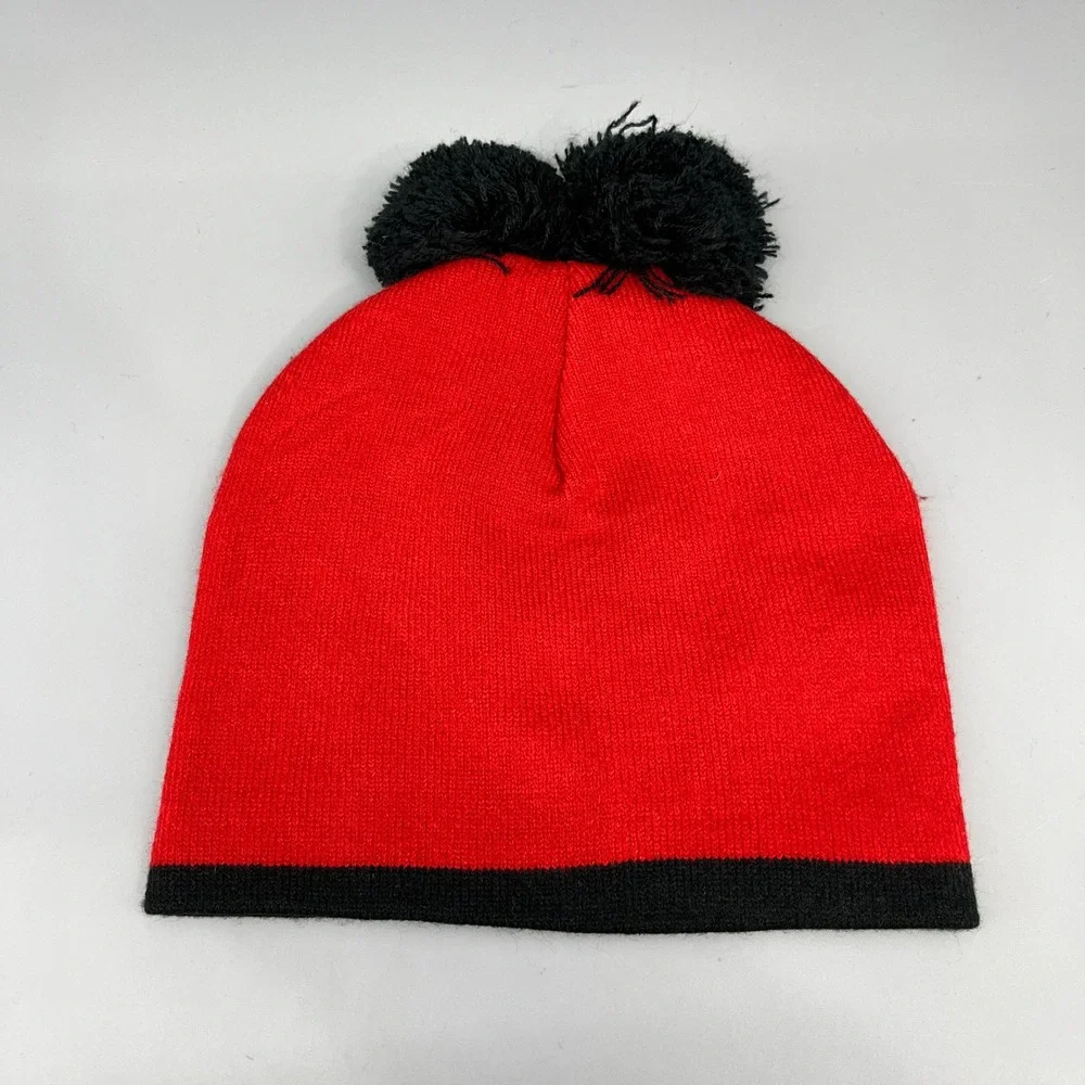 Disney Beanie Mickey Mouse Graphic Double‎ Pom Pom Winter Wear Toddler Unisex